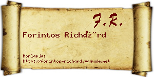Forintos Richárd névjegykártya